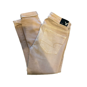 American Eagle Blush Pink Super Stretch Jegging Crop Jeans